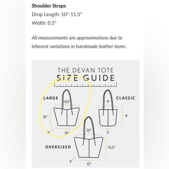 Portland Leather Almost Perfect Devan Large Tote in Cobalt Pebbled Leather - Picture 8 of 9